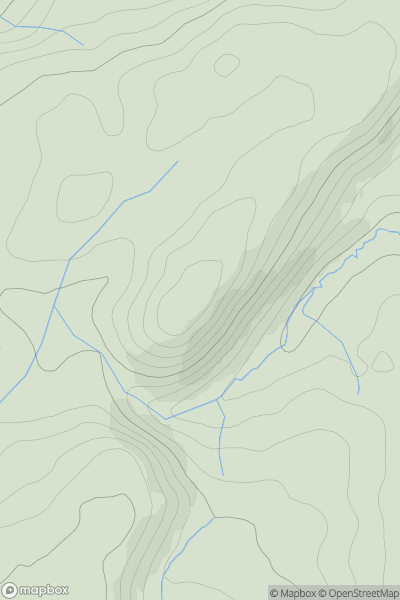 Thumbnail image for Disgwylfa [Aberystwyth to Welshpool] [SJ033074] showing contour plot for surrounding peak